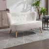 Tweezitsbank Van Witte Bouclestof Locarno-Vente-unique Best
