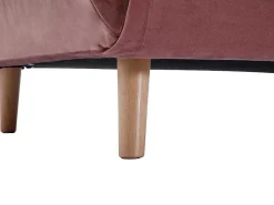 Tweezitsslaapbank Van Poederroze Velours Uribia-Vente-unique