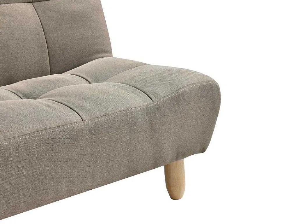 Uitklapbare Chaise Longue Van Taupegrijze Stof Esteban-Vente-unique Best