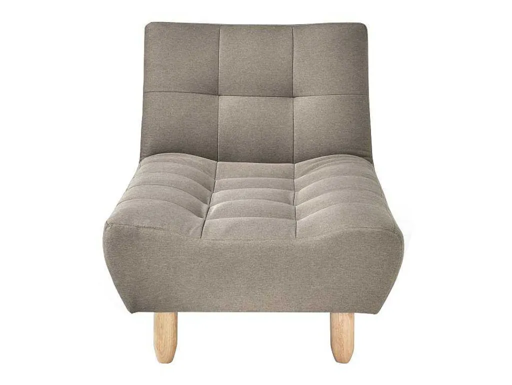 Uitklapbare Chaise Longue Van Taupegrijze Stof Esteban-Vente-unique Best