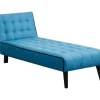 Uitklapbare Chaise Longue Bayou Van Stof - Blauw En Zwarte Paspel-Vente-unique Online