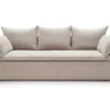 Uitklapbare Driezitsbank Van Beige Ribfluweel Teodora Van Pascal Morabito-Vente-unique Sale