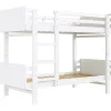 Uitneembaar Stapelbed 2 X 90 X 190 Cm Met Ladder - Massief Hout - Wit-Vente-unique Outlet