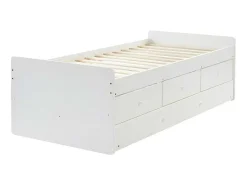 Uitschuifbaar Bed Titouan Met 3 Lades - 90X190Cm - Mdg En Dennenhout - Wi-Vente-unique Clearance