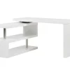 Uitschuifbaar Bureau Nicephore Ii - Wit Gelakt Mdf - Draaiend Blad 360°-Vente-unique Hot