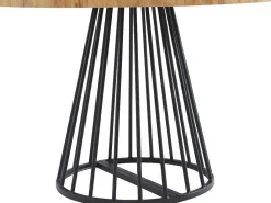 Uitschuifbare Eettafel 2 Tot 12 Plaatsen Van Mdf En Staal - Naturel En Zwart - Firela-Vente-unique New