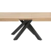 Uitschuifbare Eettafel 6 Tot 10 Plaatsen Van Mdf En Hevea - Naturel En Zwart - Catonav-Vente-unique Online