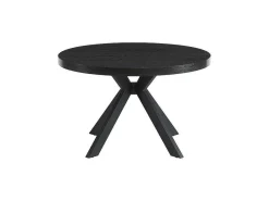 Uitschuifbare Eettafel 4 Tot 8 Personen Mdf En Staal Zwart Komoni-Vente-unique Discount
