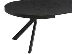 Uitschuifbare Eettafel 4 Tot 8 Personen Mdf En Staal Zwart Komoni-Vente-unique Discount
