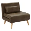 Uitschuifbare Fauteuil Posio Van Microvezel - Bruin-Vente-unique Hot