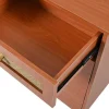 Uitschuifbare Kaptafel - 8 Laden En 1 Spiegel Met Led - Retrostijl - Bruin (Kruk Niet Inbegrepen)-ModernLuxe Hot