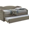Uitschuifbare Slaapbank 2 X 90 X 190 Cm - Velours - Beige - Lenvia-Vente-unique Hot