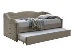 Uitschuifbare Slaapbank 2 X 90 X 190 Cm - Velours - Beige - Lenvia-Vente-unique Hot