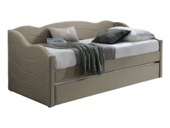 Uitschuifbare Slaapbank 2 X 90 X 190 Cm - Velours - Beige - Lenvia-Vente-unique Hot