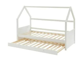 Uitschuifbed 2 X 90 X 190 Cm - Grenen - Wit + Matras - Hurra-Vente-unique Online