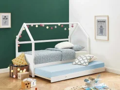 Uitschuifbed 2 X 90 X 190 Cm - Grenen - Wit + Matras - Hurra-Vente-unique Online