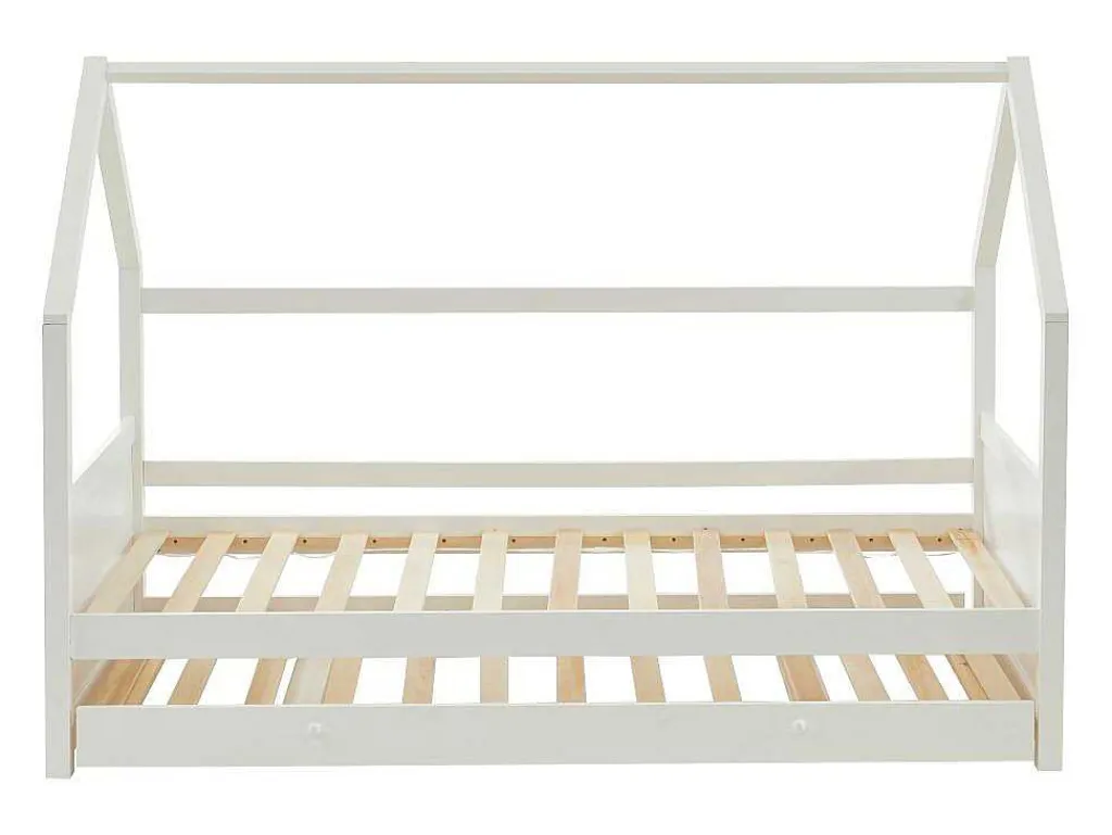 Uitschuifbed 2 X 90 X 190 Cm - Grenen - Wit - Hurra-Vente-unique