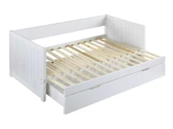 Uitschuifbed Met Opbergruimte - 90 X 190 Of 174 X 190 Cm - Wit - Alfiero-Vente-unique Outlet