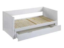 Uitschuifbed Met Opbergruimte - 90 X 190 Of 174 X 190 Cm - Wit - Alfiero-Vente-unique Outlet