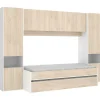 Uitschuifbed Selena - 90 X 190 Cm - Kleur: Eiken En Wit-Vente-unique Clearance