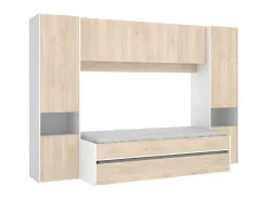 Uitschuifbed Selena - 90 X 190 Cm - Kleur: Eiken En Wit-Vente-unique Clearance