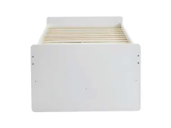 Uitschuifbed Titouan Met 3 Lades - Mdf En Dennenhout - Wit + Matras-Vente-unique Discount