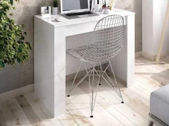Uittrekbare Sidetabletafel Onega - 10 Personen - 4 Verlengstukken - Kleur: Wit-Vente-unique Sale