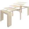 Uittrekbare Sidetabletafel Onega - 10 Personen - 4 Verlengstukken - Kleur: Eiken-Vente-unique Discount