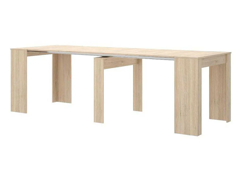 Uittrekbare Sidetabletafel Onega - 10 Personen - 4 Verlengstukken - Kleur: Eiken-Vente-unique Discount