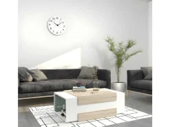 Ulrica Koffietafel, Wit, Sonoma, 100X60X35 Cm,-EPIKASA Discount