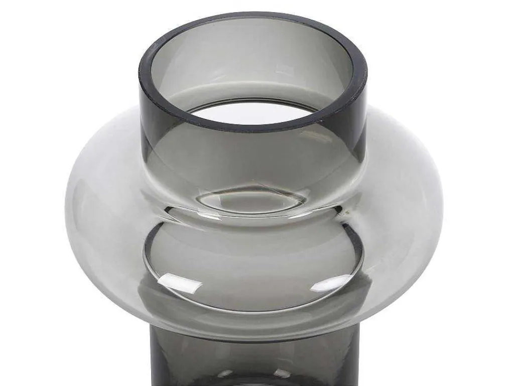 Vaas Van Getint Glas - D16,5 X H25 Cm - Glas - Gerookt Grijs - Valoit-OZAIA