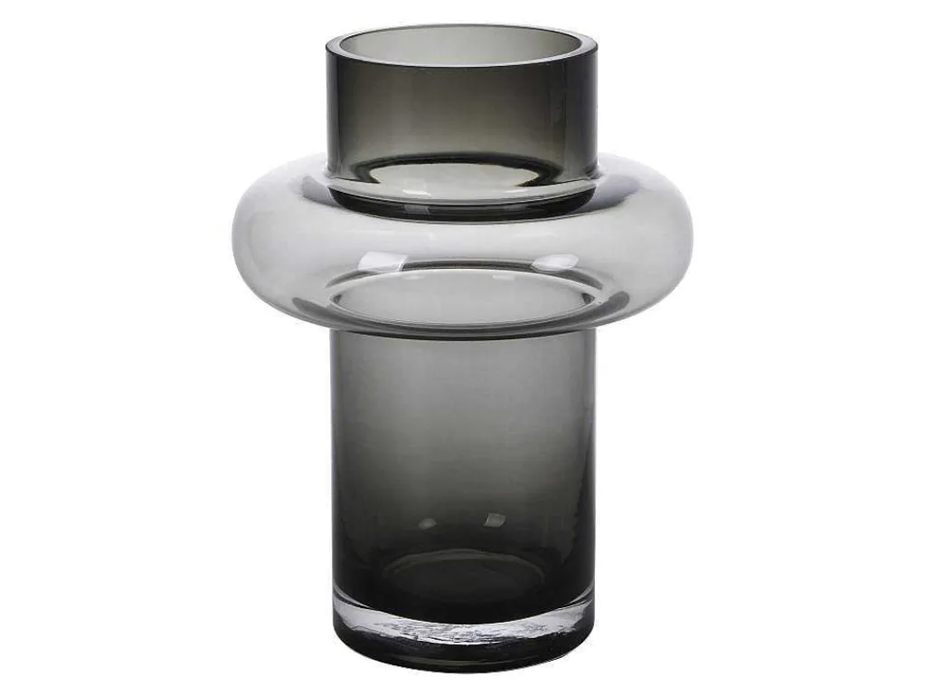 Vaas Van Getint Glas - D16,5 X H25 Cm - Glas - Gerookt Grijs - Valoit-OZAIA