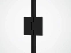 Vast Douchescherm Met Matzwarte Taatsdeur In Industriele Stijl - 80 X 100 X 190 Cm - Princeton-Shower & Design New