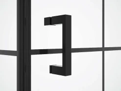 Vast Douchescherm Met Matzwarte Taatsdeur - 80 X 80 X 190 Cm - Caparica-Shower & Design Outlet