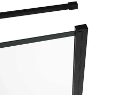 Vast Douchescherm Met Matzwarte Taatsdeur - 80 X 80 X 190 Cm - Caparica-Shower & Design Outlet