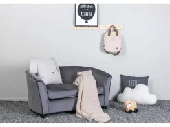 Velvet Bank Voor Kinderen Grijs.-Vente-unique Clearance