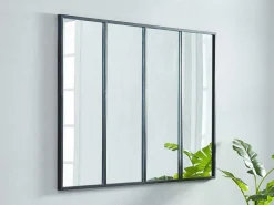 Vensterspiegel Industriele Stijl Dudley - Ijzer - 4 Delen - H120 X B90 Cm-OZAIA Online