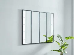 Vensterspiegel Industriele Stijl Dudley - Ijzer - 4 Delen - H120 X B90 Cm-OZAIA Online