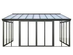 Veranda Van Aluminium En Polycarbonaat Met Uv-Bescherming - 15,8 M - Antraciet - Mathilda-EXPERTLAND Clearance