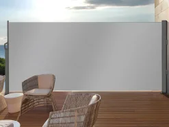 Verduisterend Textiel Paneel Suela - Grijs - Uittrekbaar - L300 X H180 Cm-EXPERTLAND Best