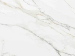 Verlengbare Eettafel 6 Tot 10 Plaatsen Van Keramiek En Metaal - Wit En Beige Marmereffect - Malata - Van-PASCAL MORABITO New