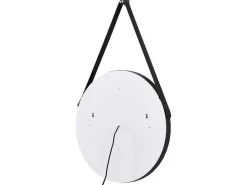 Verlichte Badkamerspiegel Met Antibewaseming En Zwart Kader Met Een Haak - 60 X 60 Cm Borja-OZAIA Clearance