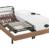 Verstelbaar Relaxbed Met Contactplaatjes En Latten En Matras Met Vormgeheugen En Bamboe Damysos Van - Motors Okin - 2X80X200 Cm - Eiken-NATUREA Online