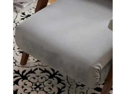 Verstelbare Converteerbare Gewatteerde Fauteuil Van Katoenen Stof - Grijs-ModernLuxe New