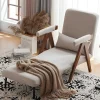 Verstelbare Converteerbare Gewatteerde Fauteuil Van Katoenen Stof - Beige-ModernLuxe Sale