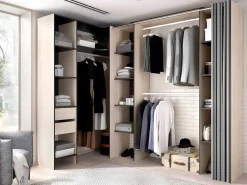 Verstelbare Kledingkast Dorian - L164/234 Cm - Eiken En Antraciet-Vente-unique Online