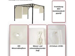Vervangen Overkapping Voor Pergola Beja, Bordeaux-Rood-Vente-unique Online