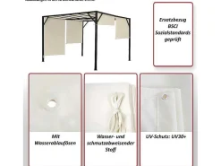 Vervangen Overkapping Voor Pergola Beja, Taupe-Vente-unique