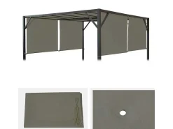 Vervangen Overkapping Voor Pergola Beja, Taupe-Vente-unique