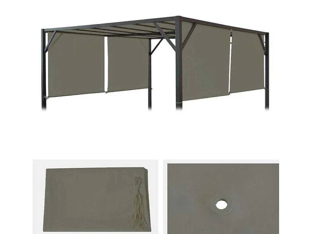 Vervangen Overkapping Voor Pergola Beja, Taupe-Vente-unique